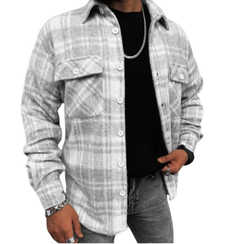 Helvano | Herren Hemdjacke aus Wollmischung, kariert