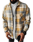 Helvano | Herren Hemdjacke aus Wollmischung, kariert