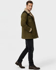 Helvano | Wildleder-Herrenjacke mit Lammfell und Kragen