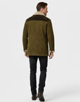 Helvano | Wildleder-Herrenjacke mit Lammfell und Kragen