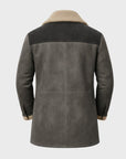 Helvano | Wildleder-Herrenjacke mit Lammfell und Kragen
