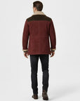 Helvano | Wildleder-Herrenjacke mit Lammfell und Kragen