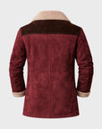 Helvano | Wildleder-Herrenjacke mit Lammfell und Kragen