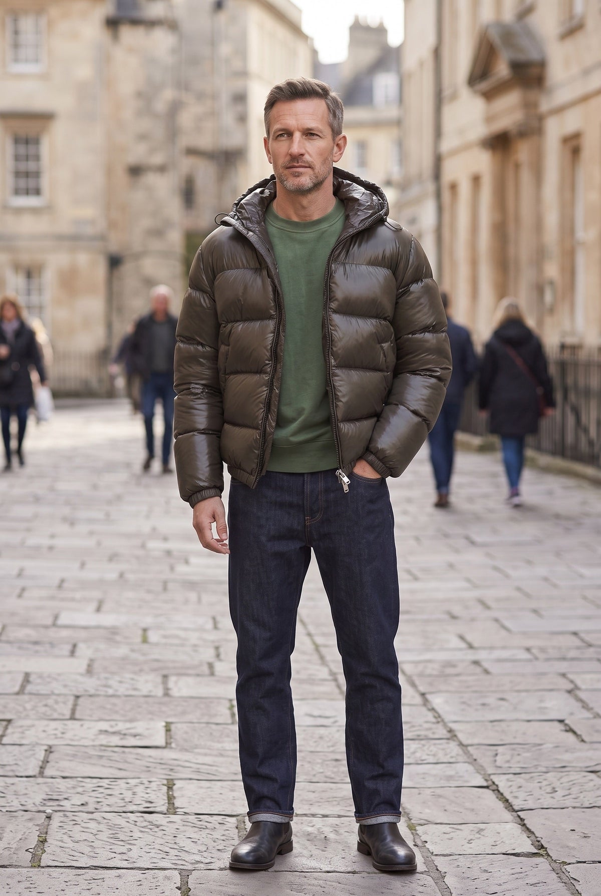 Helvano | Herren Steppjacke mit Kapuze für Winter
