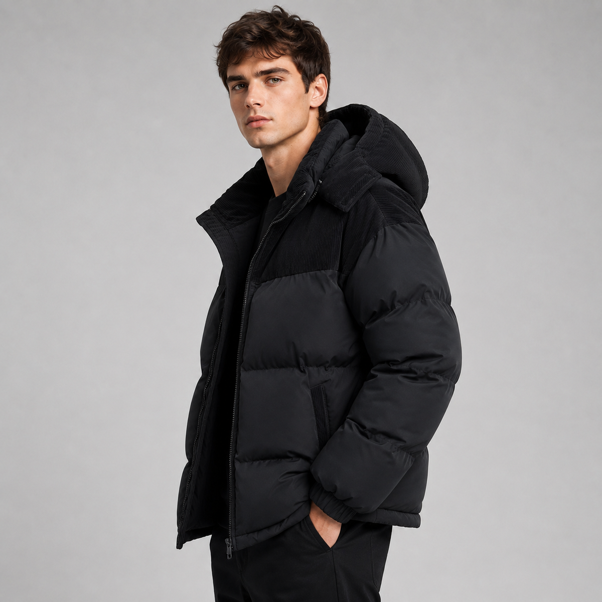Helvano | Oversized Steppjacke mit Kapuze für Herren