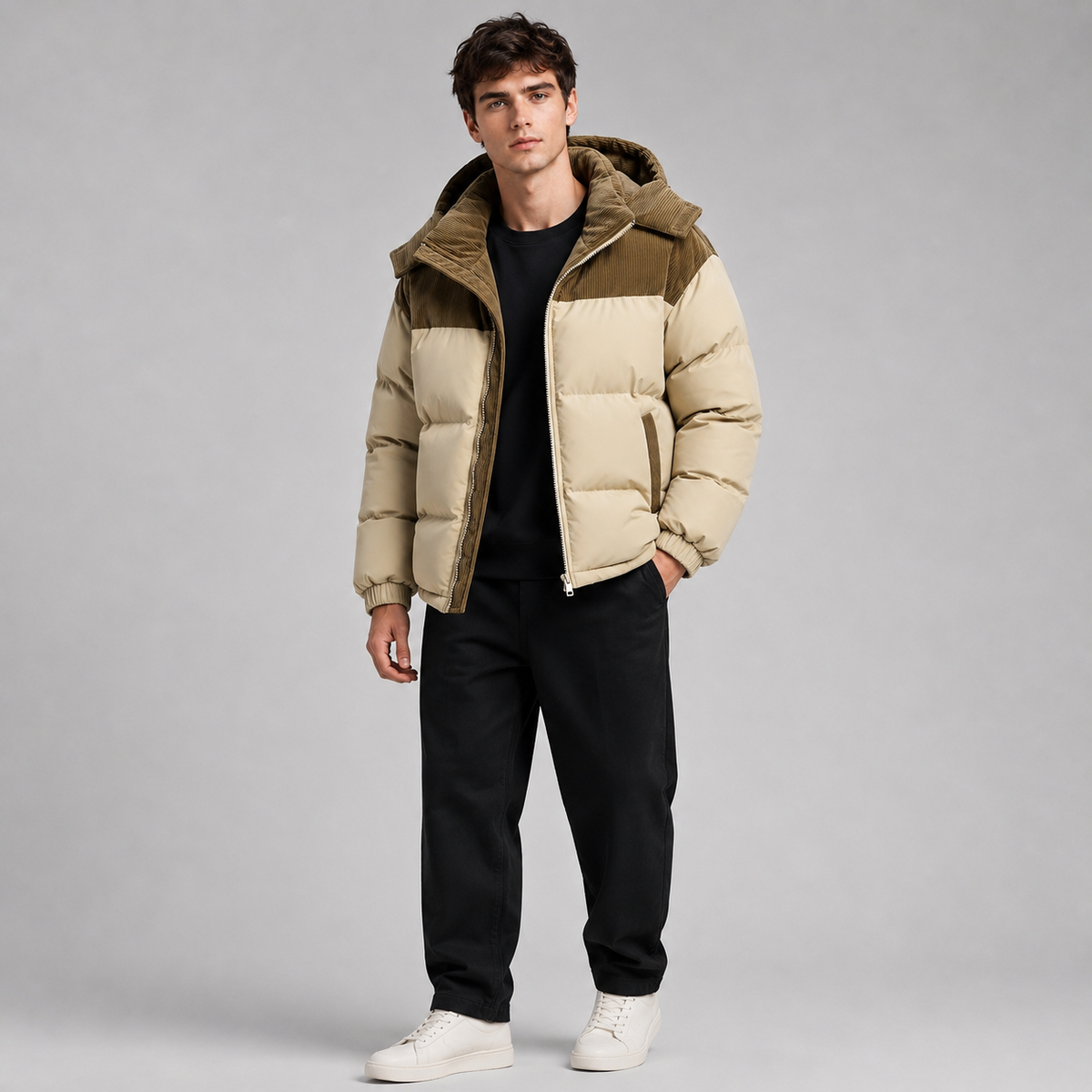 Helvano | Oversized Steppjacke mit Kapuze für Herren