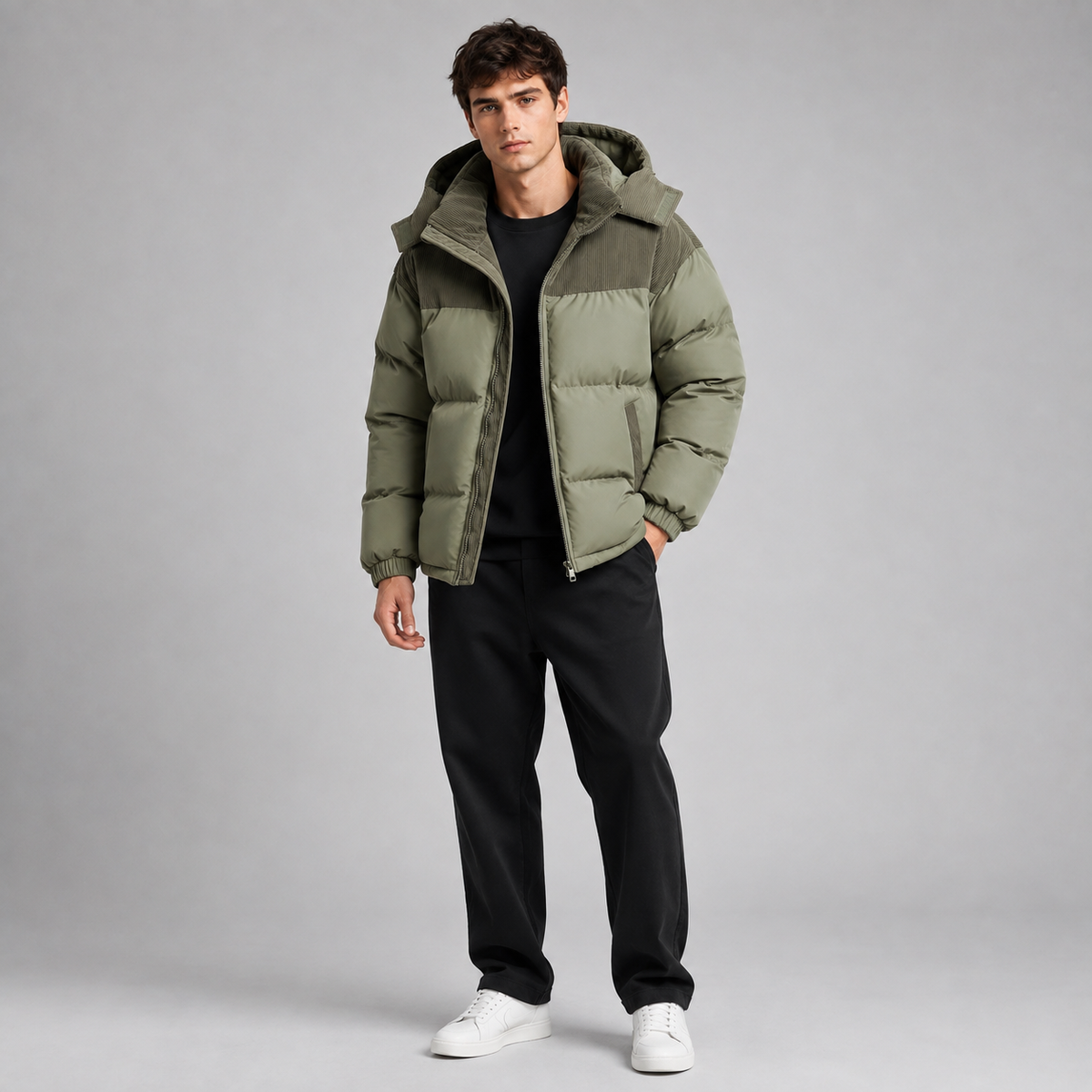 Helvano | Oversized Steppjacke mit Kapuze für Herren