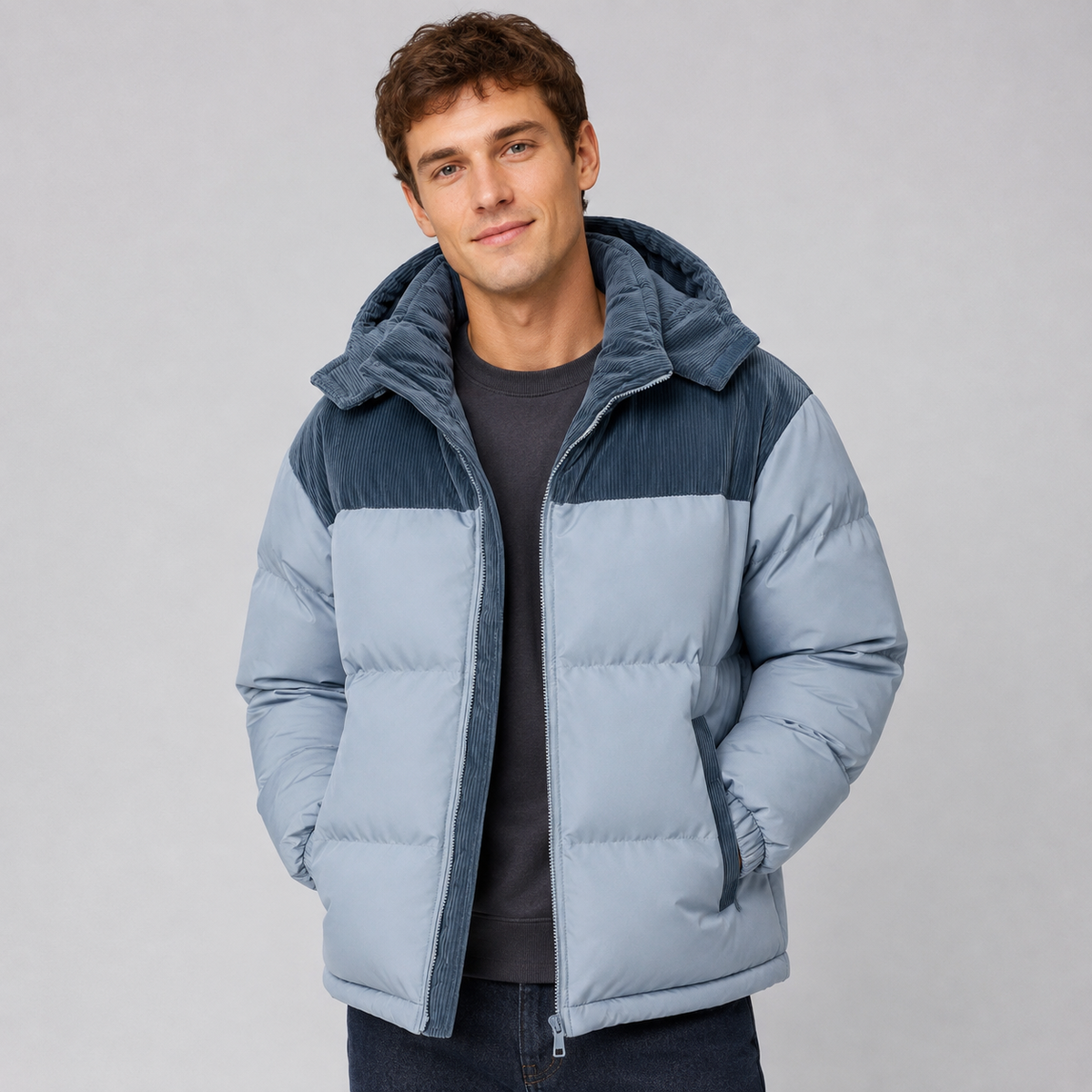 Helvano | Oversized Steppjacke mit Kapuze für Herren