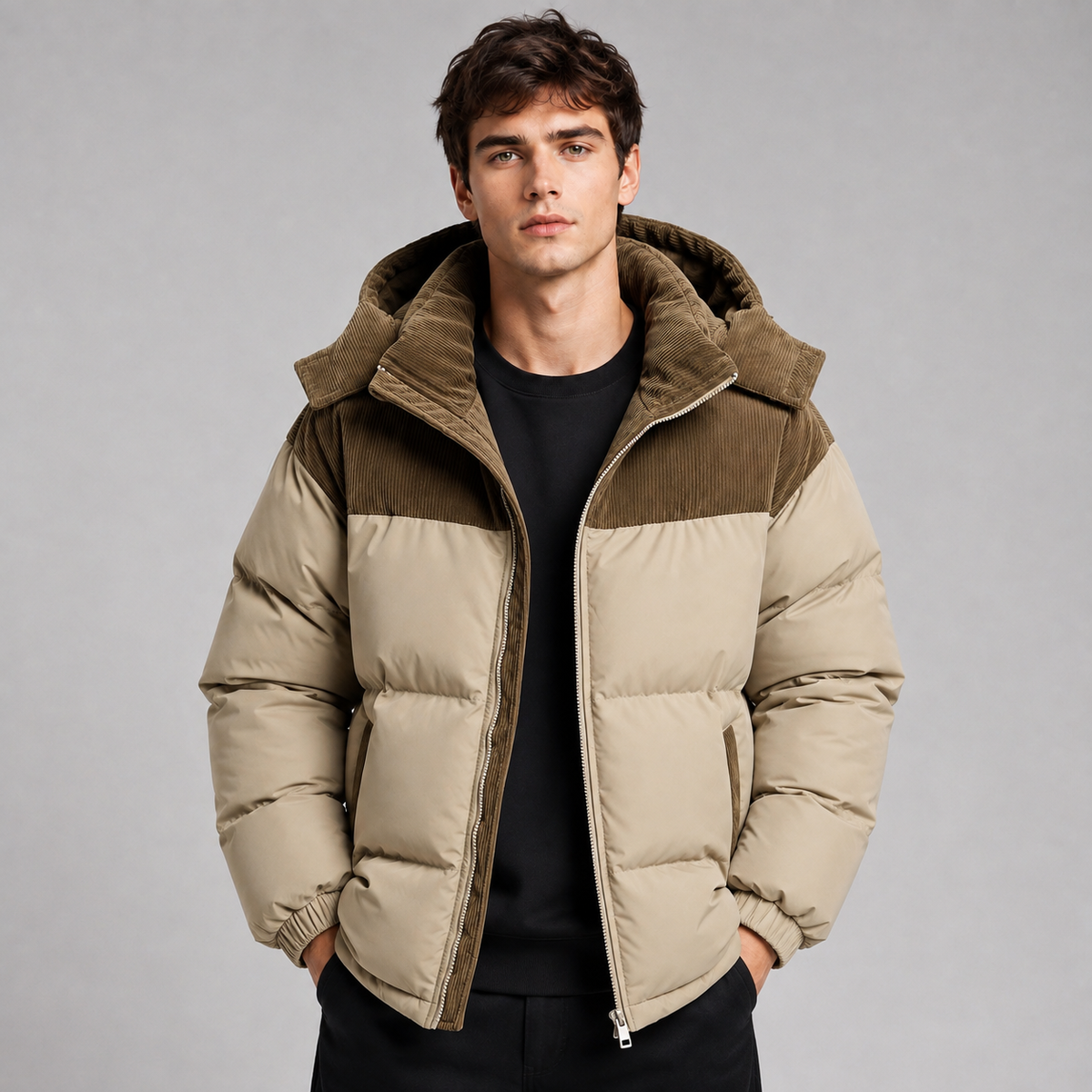 Helvano | Oversized Steppjacke mit Kapuze für Herren