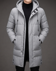 Helvano | Lange Steppjacke mit Kapuze für Herren