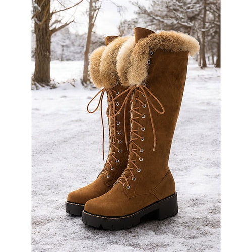 Helvano | Kniehohe Schnür-Winterstiefel für Damen