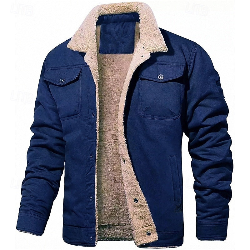 Helvano | Trucker-Jacke mit Sherpa-Futter für Herren