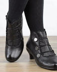 Helvano | Viktorianische Schnür-Stiefeletten für Damen mit Spitze