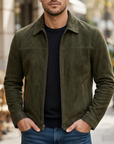 Helvano | Lederjacke für Herren mit Reissverschluss