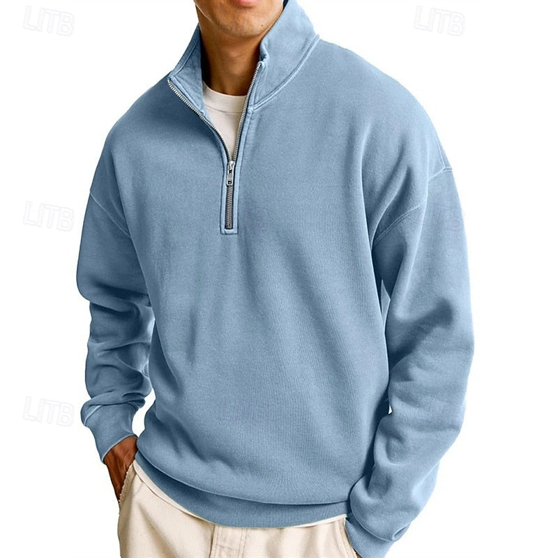 Helvano | Troyer Sweatshirt mit Reissverschluss für Herren