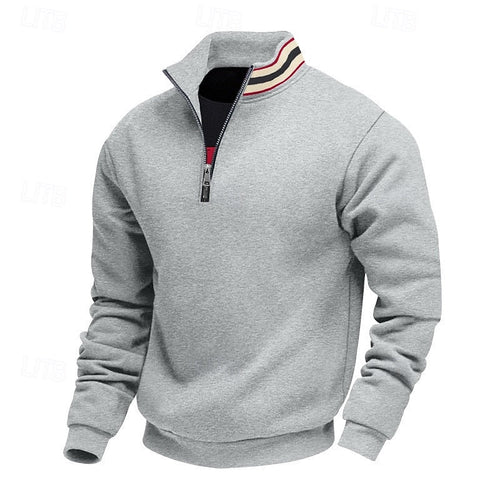 Helvano | Troyer Strickpullover mit Stehkragen für Herren