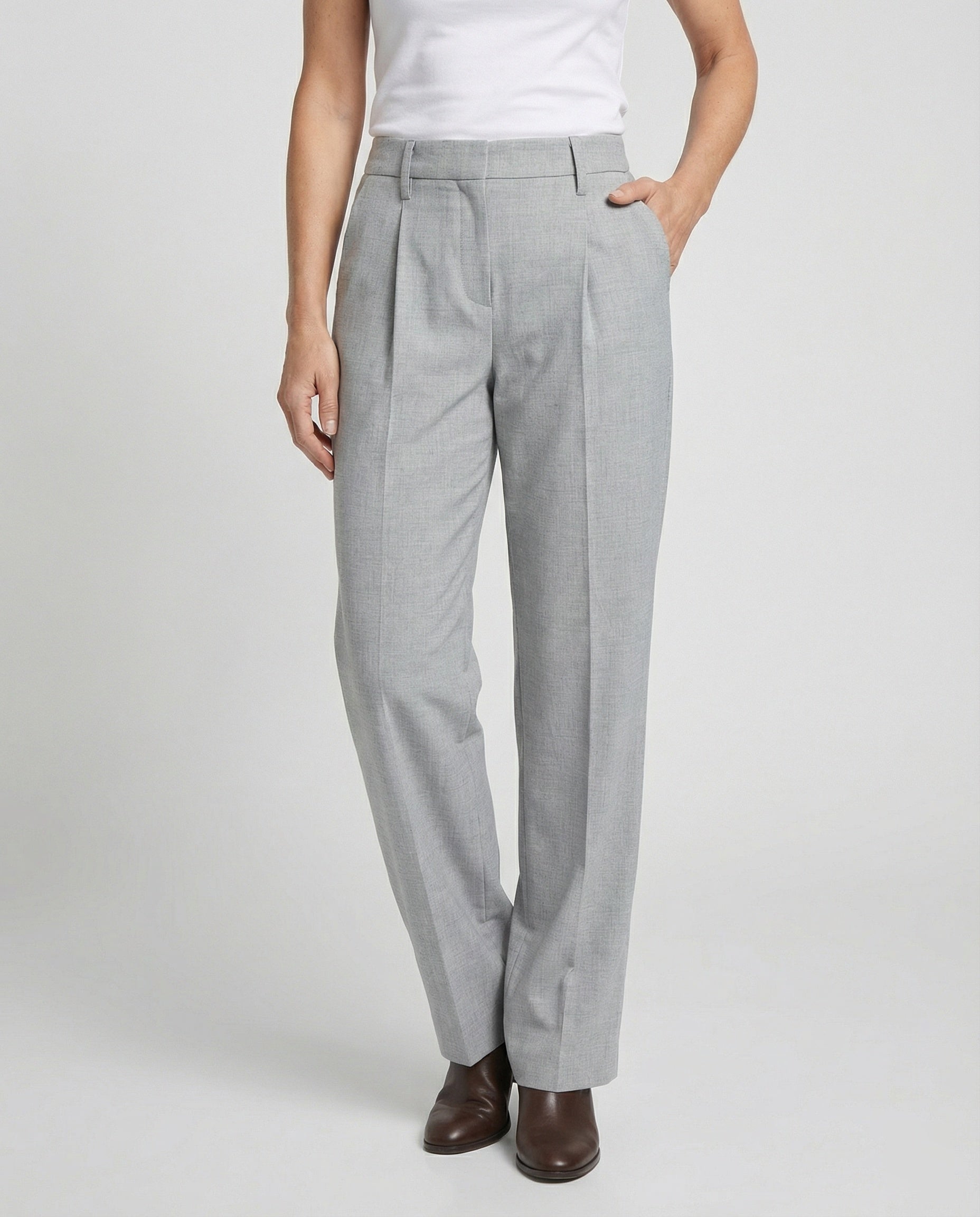 Helvano | Weite Anzughose mit hoher Taille für Damen