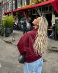 Helvano | Oversize Lederjacke für Damen in Rot
