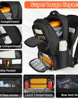 Helvano | Grosser Reiserucksack mit USB-Anschluss