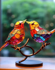 Helvano | Vogelfiguren aus Farbglas