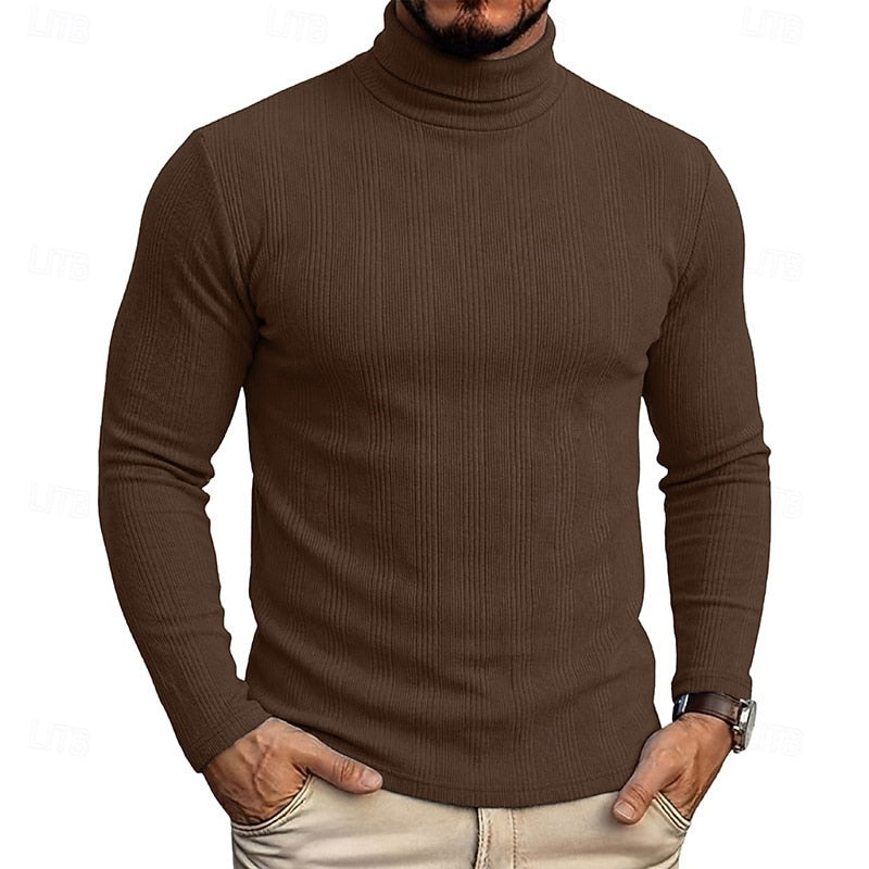 Helvano | Strukturierter Rollkragenpullover für Herren