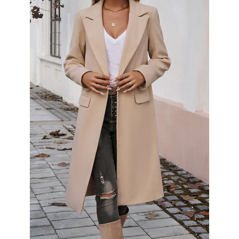 Helvano | Taillierter Longline-Mantel für Damen