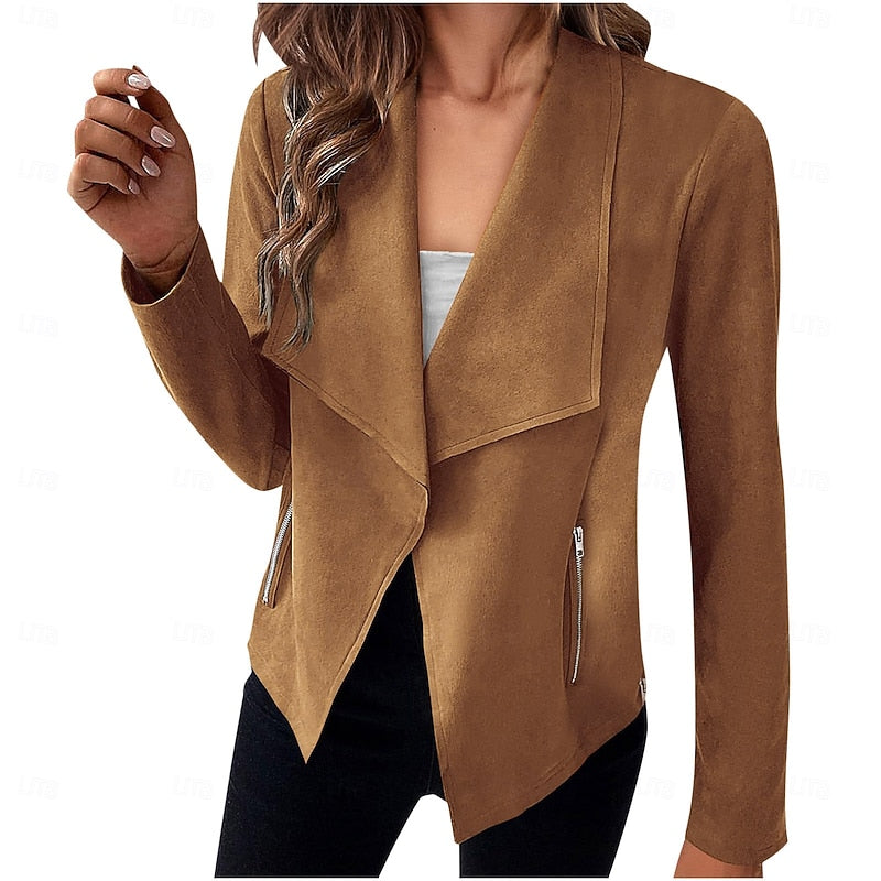Helvano | Drapierte offene Jacke für Damen