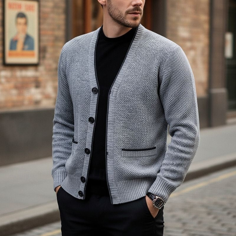 Helvano | Strickjacke mit V-Ausschnitt für Herren