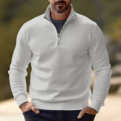 Helvano | Strick-Troyer mit Half-Zip für Herren