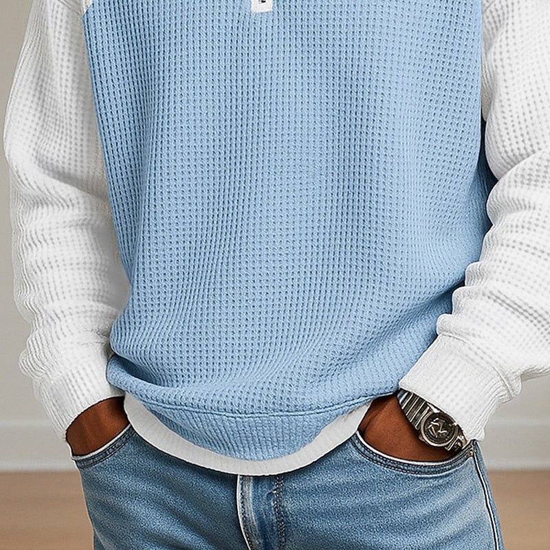 Helvano | Strukturierter Troyer-Pullover für Herren