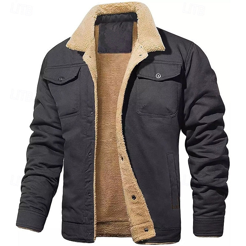 Helvano | Trucker-Jacke mit Sherpa-Futter für Herren