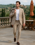 Helvano | Leinen-Anzug für Herren, 2-teilig, Slim Fit