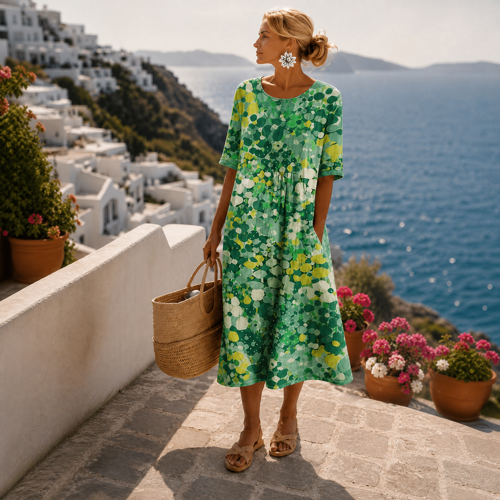 Helvano | Geblümtes Midikleid für Damen