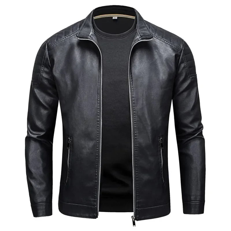 Helvano | Herren-Lederjacke mit Kragen