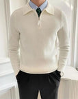 Helvano | Herren Troyer-Pullover mit Halfzip