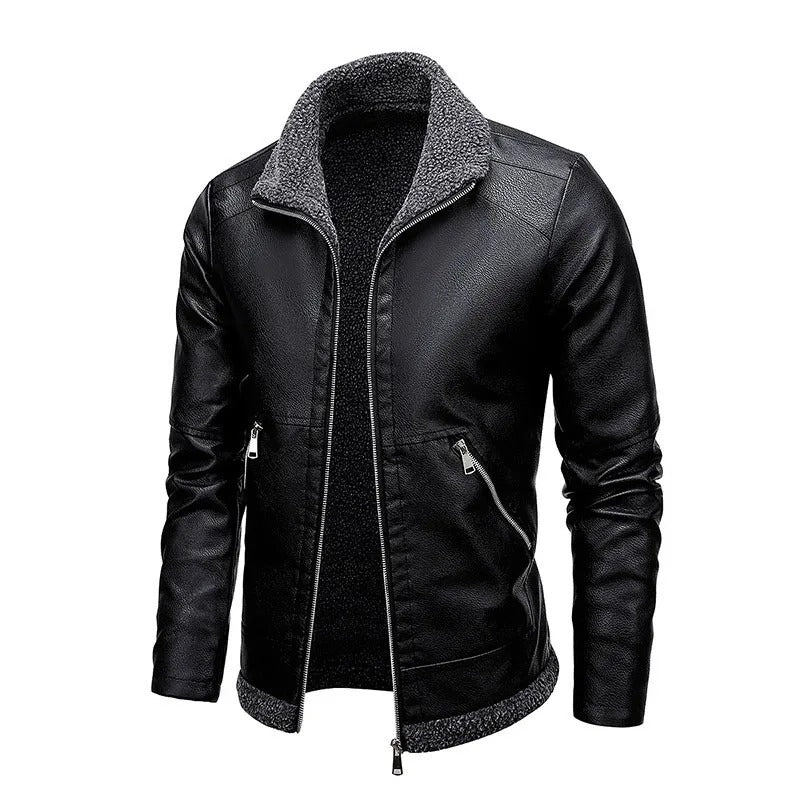 Helvano | Lederjacke mit Fleecefutter für Herren