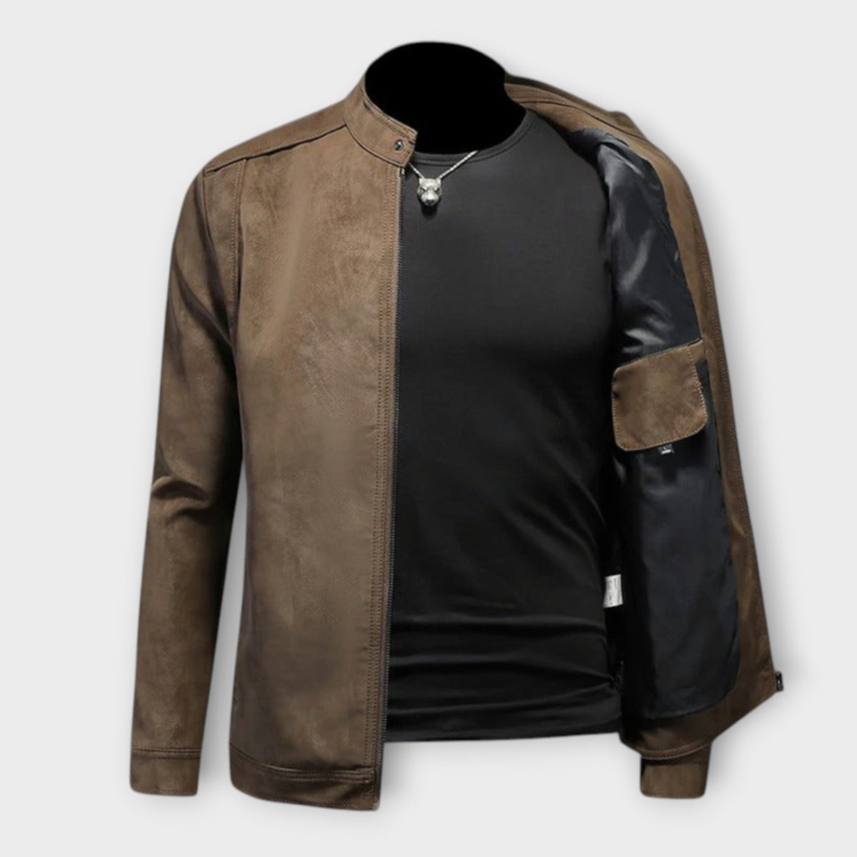 Helvano | Lederjacke für Herren in Braun
