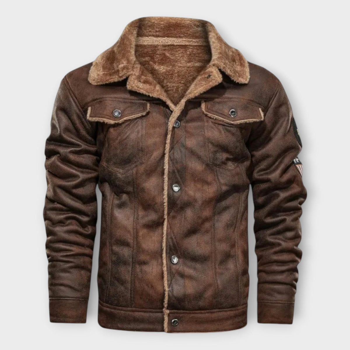 Helvano | Lederjacke mit Fleecefutter für Herren