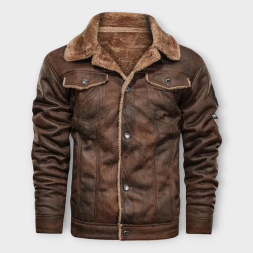Helvano | Lederjacke mit Fleecefutter für Herren