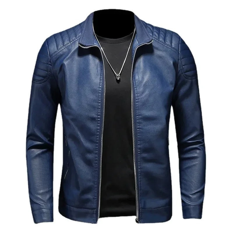 Helvano | Herren-Lederjacke mit Kragen