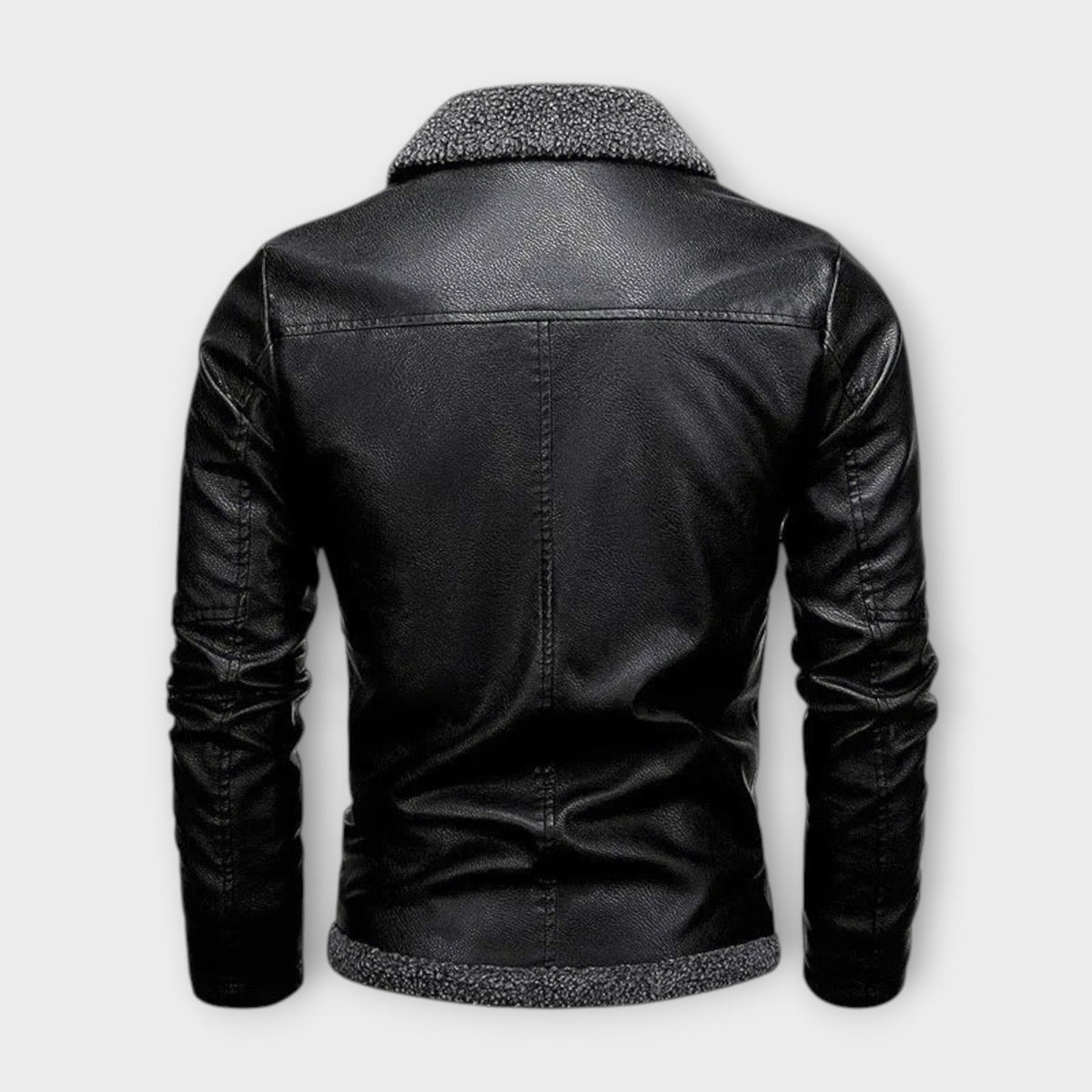 Helvano | Herren Lederjacke mit Fleece-Futter