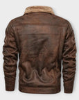 Helvano | Lederjacke mit Fleecefutter für Herren