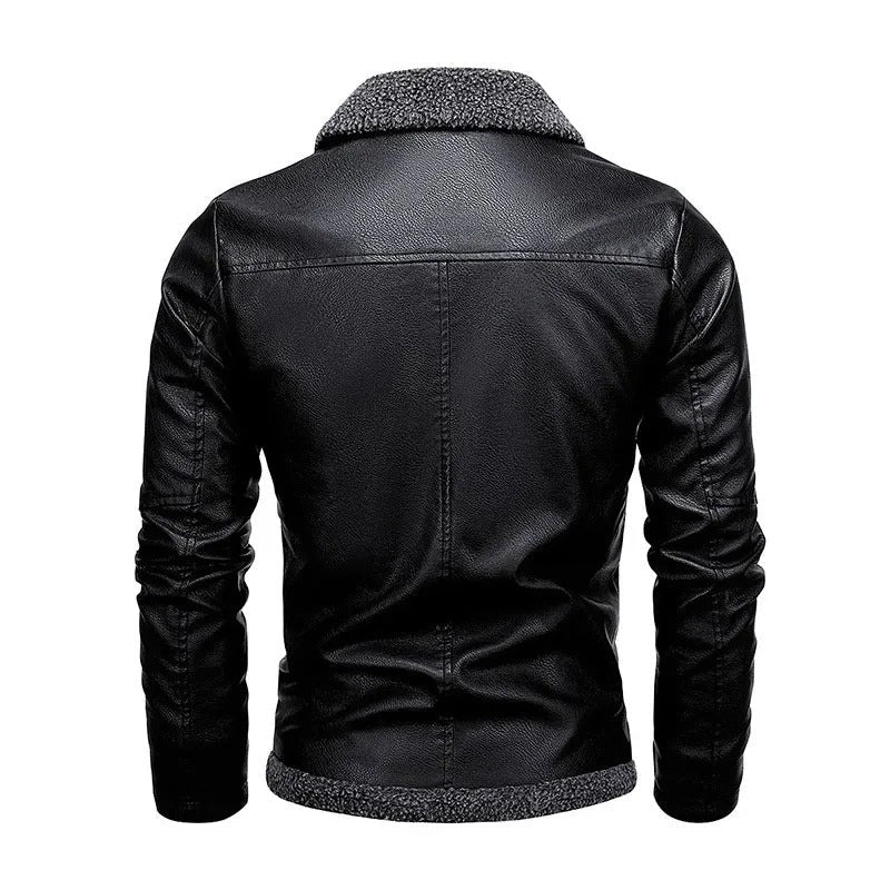 Helvano | Lederjacke mit Fleecefutter für Herren