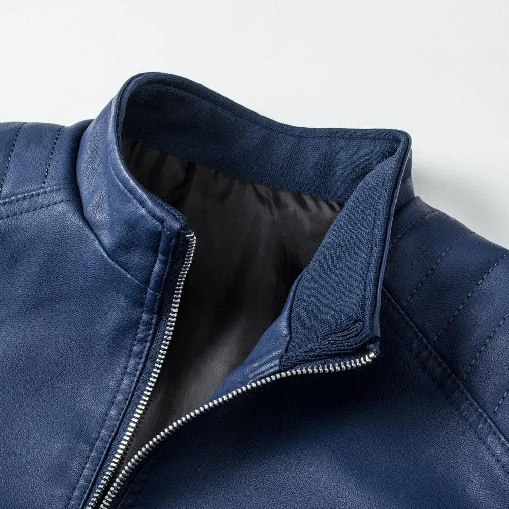 Helvano | Herren-Lederjacke mit Kragen