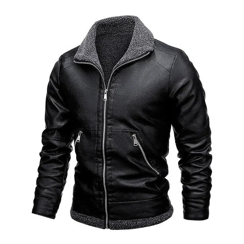Helvano | Lederjacke mit Fleecefutter für Herren