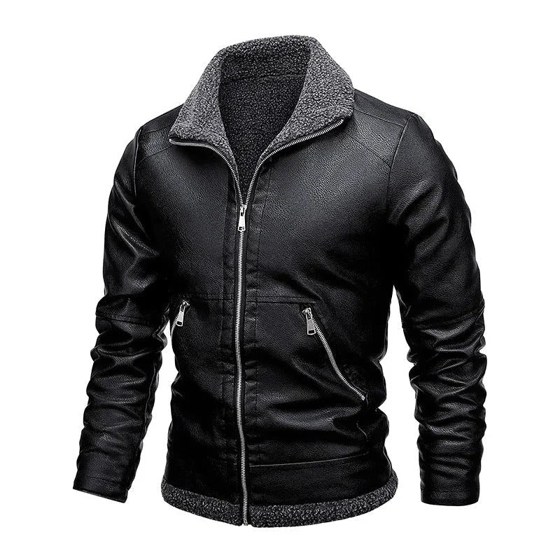 Helvano | Lederjacke mit Fleecefutter für Herren