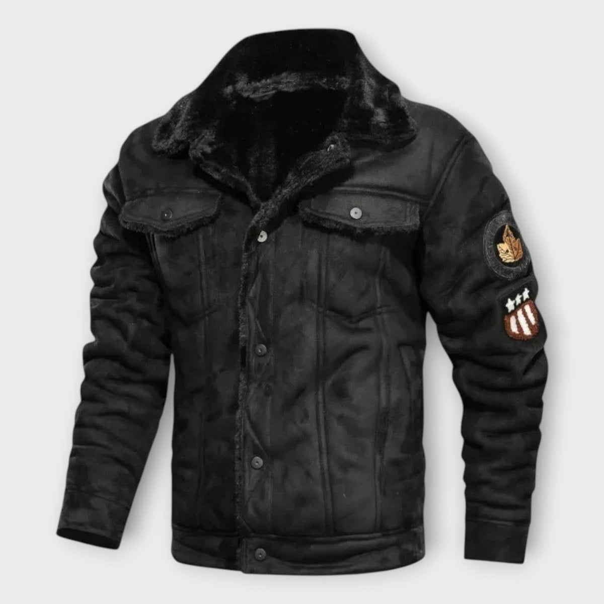 Helvano | Lederjacke mit Fleecefutter für Herren