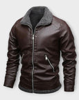 Helvano | Herren Lederjacke mit Fleece-Futter