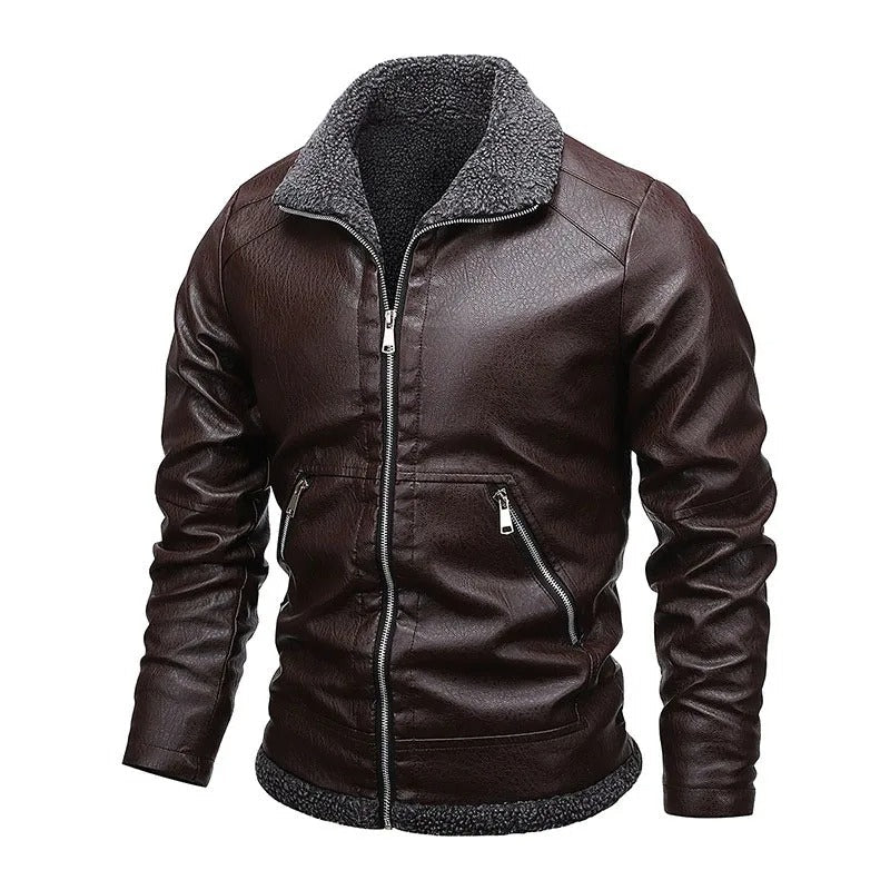 Helvano | Lederjacke mit Fleecefutter für Herren