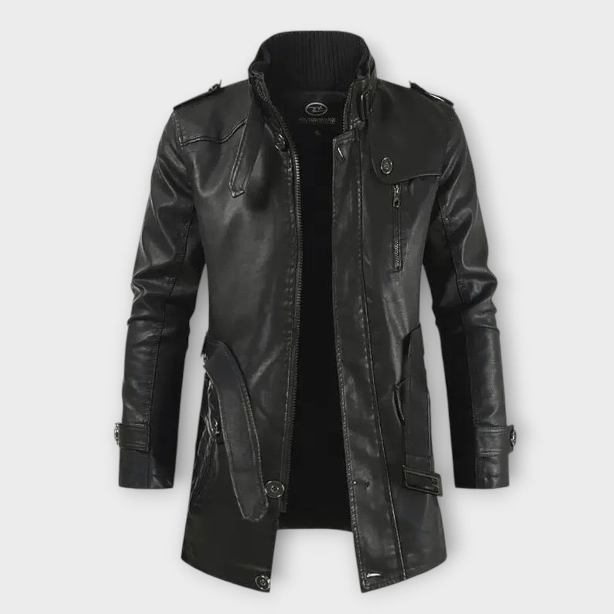 Helvano | Lange Bikerjacke aus Leder für Herren